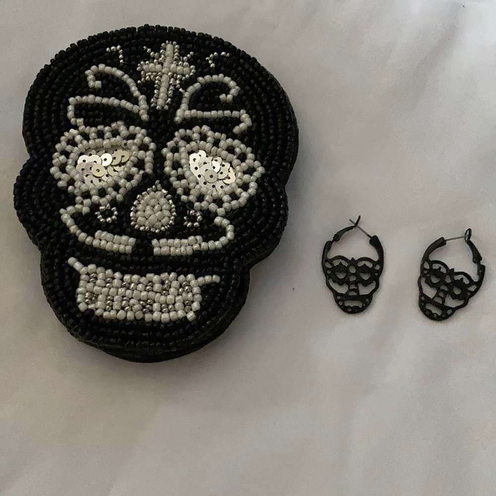 Dia de Los Muertos Hollow Out Skull Stud Earrings